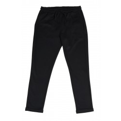 For You Man Slim Fit Pique Look Black Pants