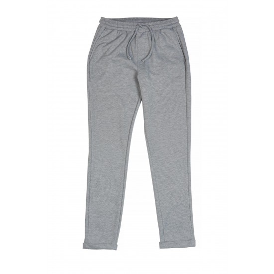 For You Man Slim Fit Pique Look Gray Pants