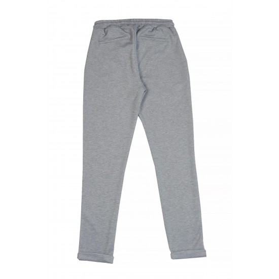 For You Man Slim Fit Pique Look Gray Pants