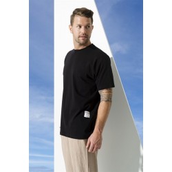 For You Man 2-pack Short Cotton T-shirt with Label Black and White Suit