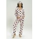 For You Mama 5-Piece Viscose Long Sleeve Black Polka Dot Pink Pajamas Set