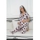 For You Mama 5-Piece Viscose Black Polka Dot Pink Pajamas Set