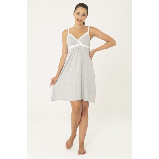 For You Mama Gray Breastfeeding Nightdress