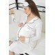 For You Mama 4 Piece Sleeping Glasses Buckled Mama Embroidery White Nightgown