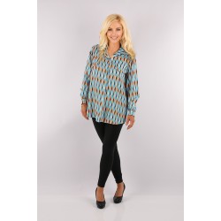 Women’s Long Sleeve Black, Golden And White Striped Shirt