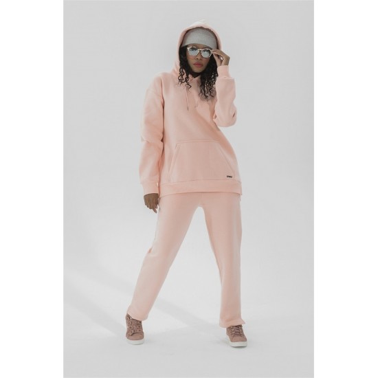 For You Moda Women's Hooded Kangaroo Pocket Tracksuit Set