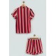 For you Sleepwear 5-pack Viscose Striped Red Pajamas Shorts Set