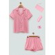 For You Sleepwear 2-pack Satin Polka Dot Pink Pajamas Shorts Set