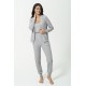 For You Loungewear 4-Piece Corduroy Athlete Cardigan Pants Shorts Set