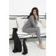 For You Woman 2 Pieces V-Neck Ribbed Tights Set