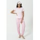 For You Sleepwear 3-Piece Z Printed Pink Cotton Pajamas Set