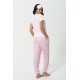 For You Sleepwear 3-Piece Z Printed Pink Cotton Pajamas Set