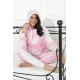 For You In&Out 2-pack Inside and Outside Batik Pattern Hooded Pink Bottom Top Set 