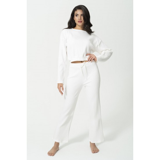 For You In&Out 2-Piece Corduroy Inside and Outside Ecru Set