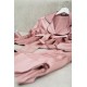 For You Sleepwear Satin 5 Piece Double Breasted Belt Dried Rose Pajamas Set