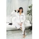 For You Sleepwear 5-pack Satin Lace Detailed Ecru Pajamas Set