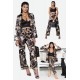 For You In&Out Satin 6 Piece Inside and Outside Black Chain Pattern Set