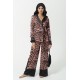 For You In&Out 6 Pieces Leopard Pattern Black Pajamas Set, Both Inside and Out