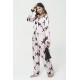 For You Sleepwear Set of 6 Dog Pattern Pink Satin Pajamas