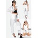 For You In&Out 8 Pieces Ecru Pajamas Set, Both Inside and Outside