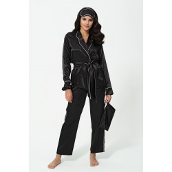 For You In&Out 8 Pieces Black Pajamas Set, Both Inside and Out