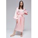 For You Fashion Women's Rose Gold Sleeve Feather Detailed Satin Nightgown