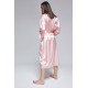 For You Fashion Women's Rose Gold Sleeve Feather Detailed Satin Nightgown