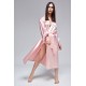 For You Fashion Women's Rose Gold Sleeve Feather Detailed Satin Nightgown