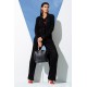 For You In&Out 2-Piece Pleated Black Shirt and Pants Set