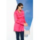 For You Woman Satin Jacquard Wadding Pink Shirt