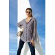 For You Woman Leopard Pattern Black Long Woven Shirt