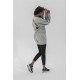 For You Moda Women's Waist Pleated Back Detailed Gray Sweatshirt