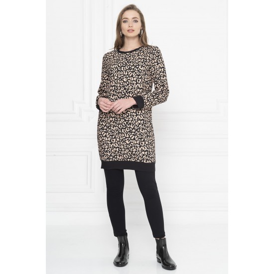 For You Fashion Women's Leopard Patterned Sweatshirt